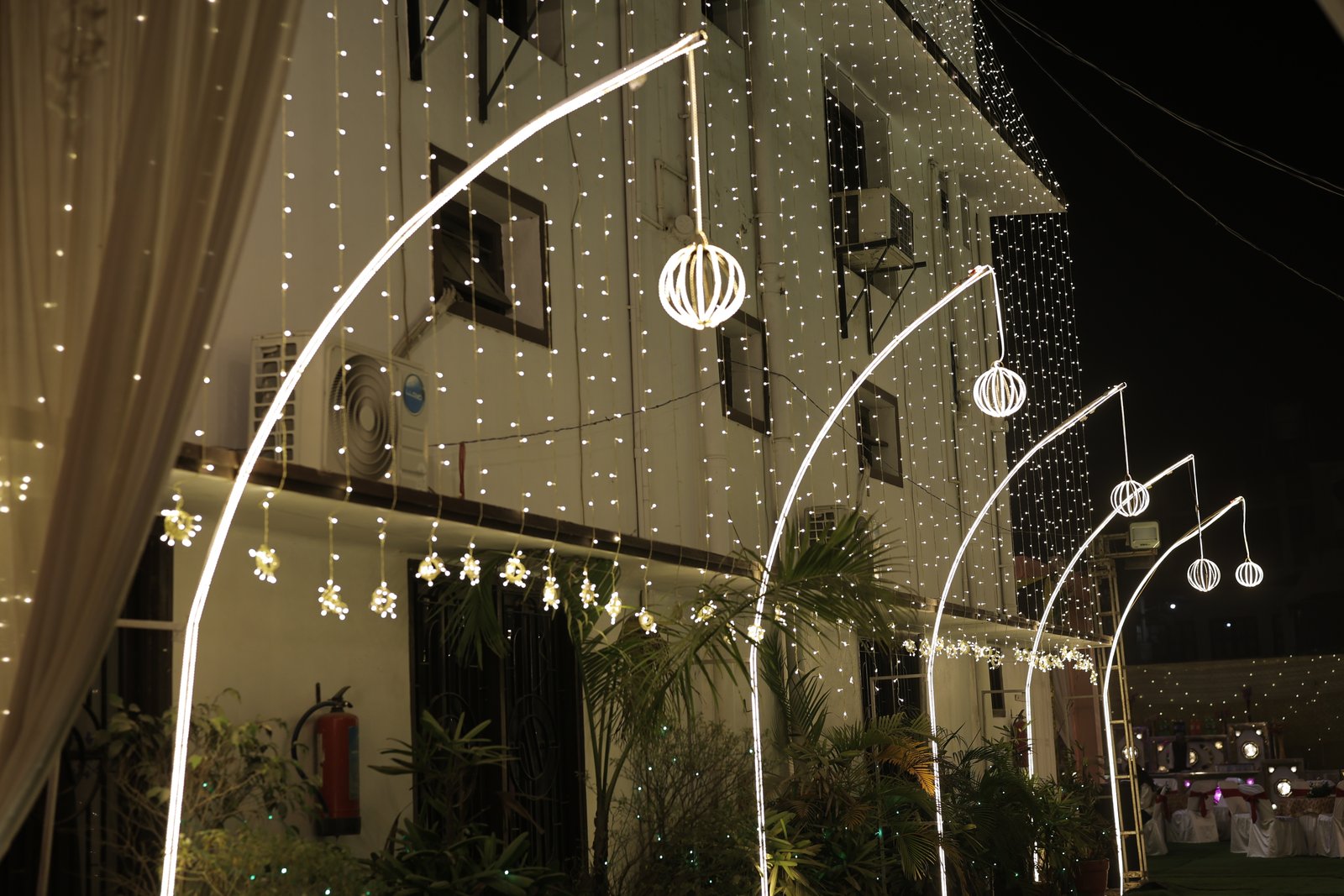 Elegant illuminated entrance